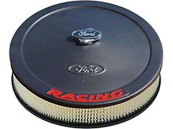 Black Crinkle Engine Air Cleaner with Red Emblem (66-79 Bronco)