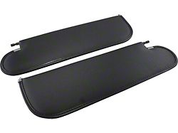 Sunvisors, Black,Except Conv, 71-72