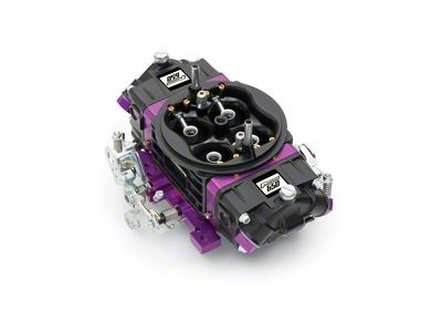 Black Race Series Carburetor; 650 CFM, Mechanical Secondary, Black & Purple