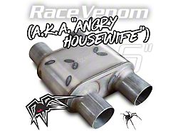 Black Widow Exhaust Angry Housewife Series Dual/Dual Muffler; 2.50-Inch Inlet/2.50-Inch Outlet (Universal; Some Adaptation May Be Required)