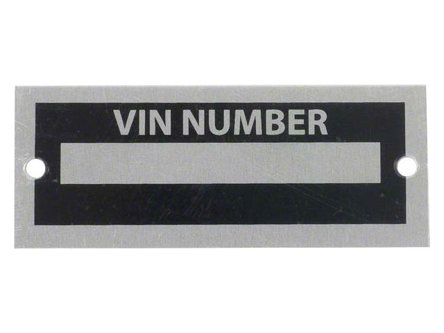 Blank VIN Number Plate