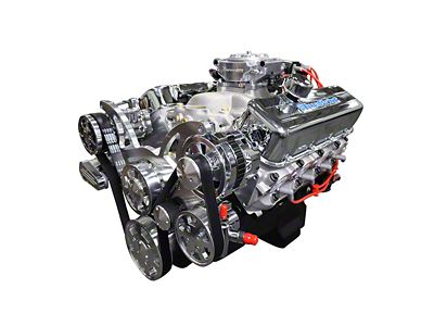 BluePrint Engines Big Block Chevy 454 C.I. 460 HP Deluxe Dressed Fuel Injected Crate Engine with Polished Pulley Kit