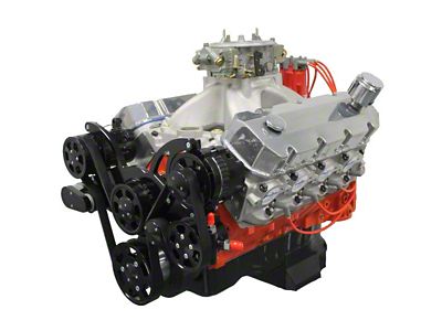 BluePrint Engines ProSeries Big Block Chevy 540 C.I. 670 HP Deluxe Dressed Carbureted Crate Engine with Black Pulley Kit