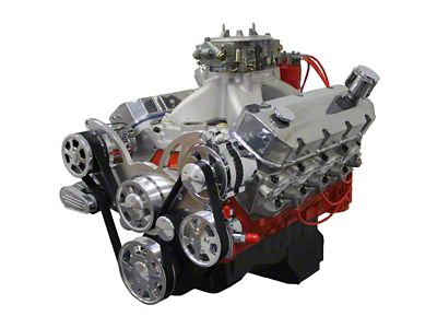 BluePrint Engines ProSeries Big Block Chevy 572 C.I. 750 HP Deluxe Dressed Carbureted Crate Engine with Polished Pulley Kit