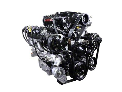 BluePrint Engines ProSeries LS 376 C.I. 700 HP Deluxe Dressed Electronic Fuel Injected Supercharged Crate Engine with Polished Pulley Kit