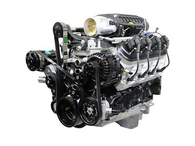 BluePrint Engines ProSeries LS 427 C.I. 800 HP Deluxe Dressed Fuel Injected Supercharged Crate Engine with Black Pulley Kit
