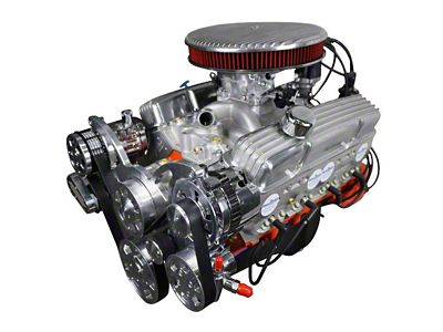 BluePrint Engines Small Block Chevy 327 C.I. 350 HP Deluxe Dressed Fuel Injected Crate Engine with Polished Pulley Kit