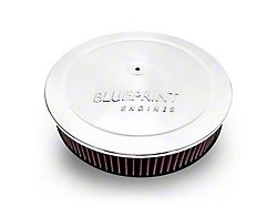 BluePrint Engines 14-Inch Air Cleaner with Drop Base; Chrome (Universal; Some Adaptation May Be Required)