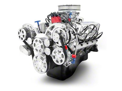 BluePrint Engines Small Block Ford 302 C.I. 361 HP Deluxe Dressed Fuel Injected Crate Engine with Polished Pulley Kit