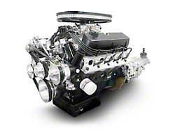 BluePrint Engines Cobra Edition Builder Series Small Block Ford 427 C.I. 541 HP Carbureted Crate Engine and TKX Manual Transmission with Polished Pulley Kit 