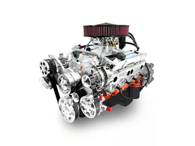 BluePrint Engines Standard Edition Builder Series Small Block Chevy 454 C.I. 563 HP Fuel Injected Crate Engine and 700R4 Automatic Transmission with Polished Pulley Kit