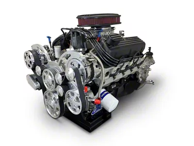 BluePrint Engines Standard Edition Builder Series Small Block Ford 302 C.I. 370 HP Carbureted Crate Engine and TKX Manual Transmission with Polished Pulley Kit