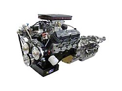 BluePrint Engines Standard Edition Builder Series Small Block Ford 347 C.I. 415 HP Carbureted Crate Engine and 4R70W Automatic Transmission with Polished Pulley Kit 