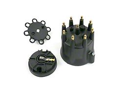 BluePrint Engines Pro Billet Ready to Run Distributor Cap and Rotor Kit; Male Cap (Universal; Some Adaptation May Be Required)