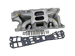 BluePrint Engines Small Block Ford 302 C.I. Dual Plane Aluminum Intake Manifold Kit; Square Bore