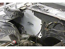 BMR Aluminum A/C Delete Panel; Bare with BMR Logo (70-81 Camaro)