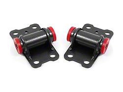 BMR Lower Motor Mount Kit with Polyurethane Bushings; Black Hammertone (82-92 Camaro)
