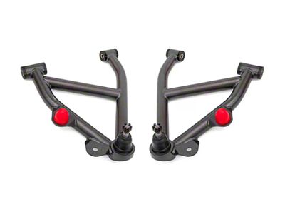 BMR Non-Adjustable Lower Control Arms without Spring Pockets; Delrin Bushings; Black Hammertone (82-92 Camaro w/ Coil-Overs)