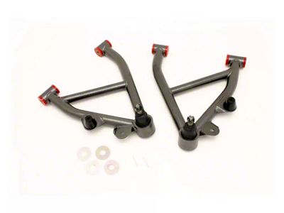 BMR Non-Adjustable Lower Control Arms without Spring Pockets; Polyurethane Bushings; Black Hammertone (82-92 Camaro)