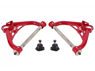 BMR Non-Adjustable Upper Control Arms; Polyurethane Bushings; Red (70-81 Camaro)