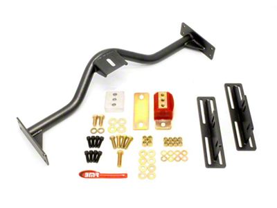 BMR TH350/700R4/4L60E/Powerglide Transmission Conversion Crossmember; Black Hammertone (67-69 Camaro)