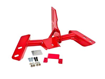 BMR TH700R4/4L60 Transmission Torque Arm Relocation Crossmember; Red (84-92 Camaro)