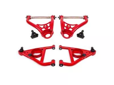 BMR Upper and Lower A-Arms; Red (67-69 Camaro)