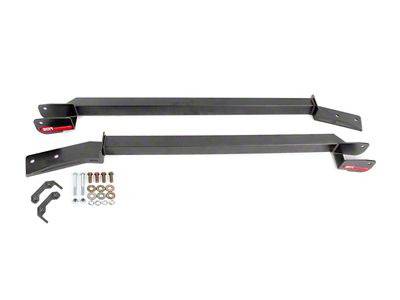 BMR Bolt-On Boxed Subframe Connectors; Black Hammertone (93-02 Firebird Coupe)
