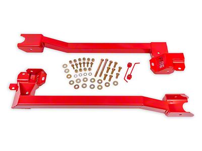 BMR Bolt-On Subframe Connectors; Red (74-81 Firebird)