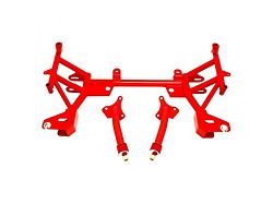 BMR K-Member with Small/Big Block Chevy Motor Mounts; Standard Rack Mount; Red (93-02 Firebird)