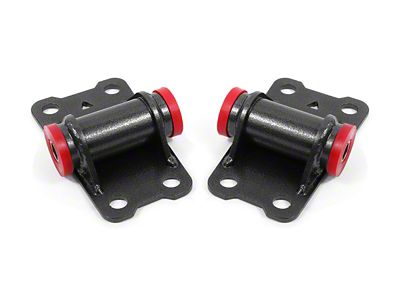 BMR Lower Motor Mount Kit with Polyurethane Bushings; Black Hammertone (82-92 Firebird)