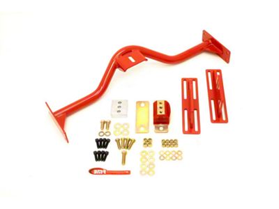 BMR TH350/700R4/4L60E/Powerglide Transmission Conversion Crossmember; Red (67-69 Firebird)