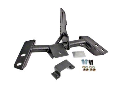 BMR TH700R4/4L60 Transmission Torque Arm Relocation Crossmember; Black Hammertone (84-92 Firebird)