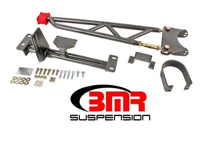 BMR Tunnel Mounted Torque Arm with Driveshaft Safety Loop; Black Hammertone (93-02 Firebird w/ Stock Exhaust)