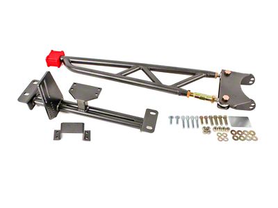 BMR Tunnel Mounted Torque Arm without Driveshaft Safety Loop; Black Hammertone (93-02 Firebird w/ Stock Exahust)
