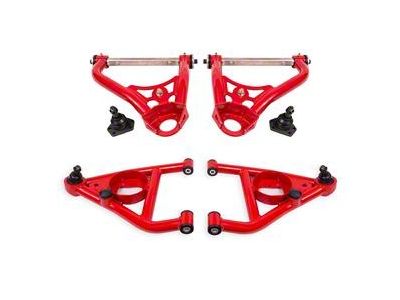 BMR Upper and Lower A-Arms; Black Hammertone (67-69 Firebird)