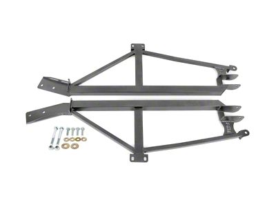 BMR Weld-On 4-Point Subframe Connectors; Black Hammertone (93-02 Firebird Coupe)