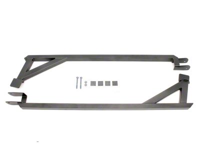 BMR Weld-On Boxed Subframe Connectors; Inside Frame Exhaust; Black Hammertone (82-92 Firebird)