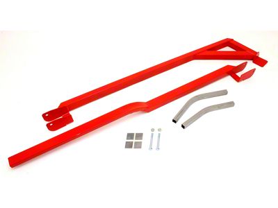 BMR Weld-On Boxed Subframe Connectors; Outside Frame Exhaust; Red (82-92 Firebird)