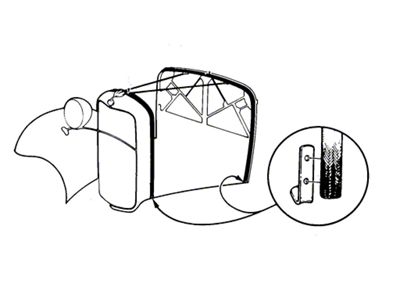 Cowl Lace (1932 Ford Car; 32-34 Ford Truck)