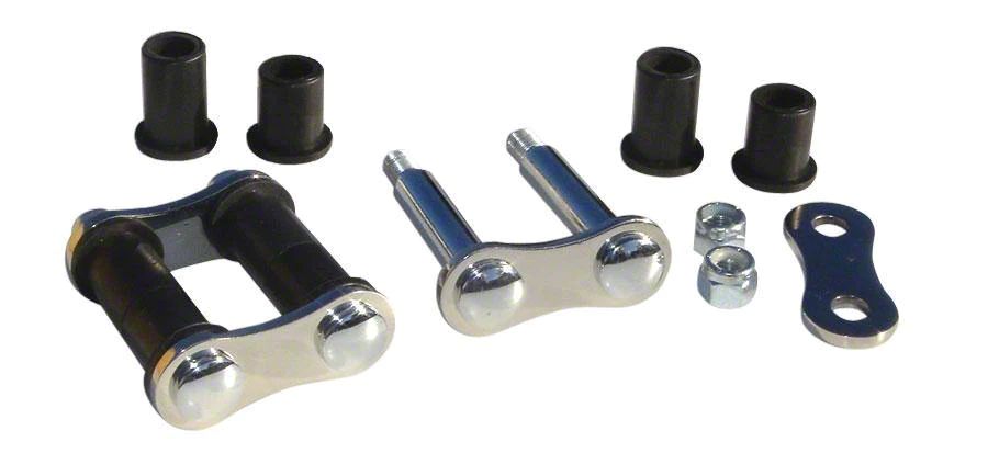 Ecklers Front Spring Shackles, 1-3/4-Inch; Stainless Steel (32-34 Ford Car)