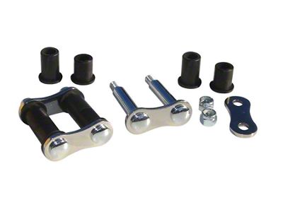 Bob Drake Front Spring Shackles, 1-3/4-Inch; Stainless Steel (32-34 Ford Car)
