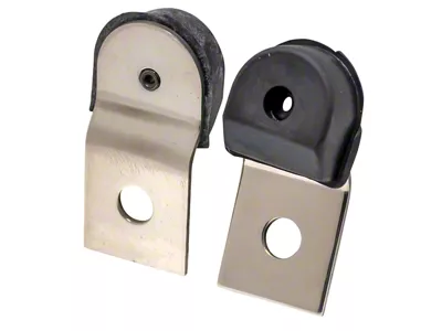 Bob Drake Hood Bumper Bracket; Stainless Steel (1936 Ford Car)