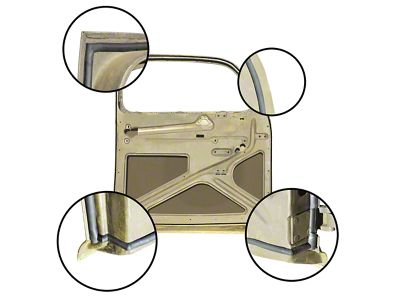 Bob Drake One Piece Door Seal; Small Door (41-48 Ford Car Coupe, Fordor Sedan)