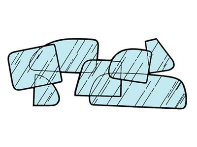 Bob Drake Quarter Window Glass Pattern (37-40 Ford Car Coupe)