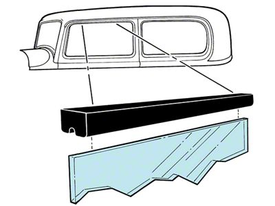 Bob Drake Upper Door Window Seal (32-33 Ford Car, Excluding Convertible)