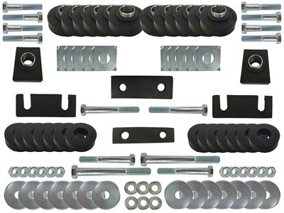 Body Mount Bushing and Hardware Kit (55-57 150 Sedan, 210 Sedan, Bel Air Sedan)