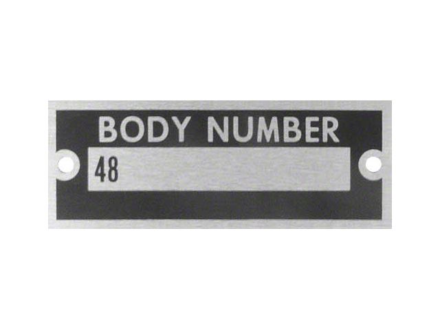 Body Number Plate - With Rivets - Ford