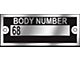 Body Number Plate - With Rivets - Ford