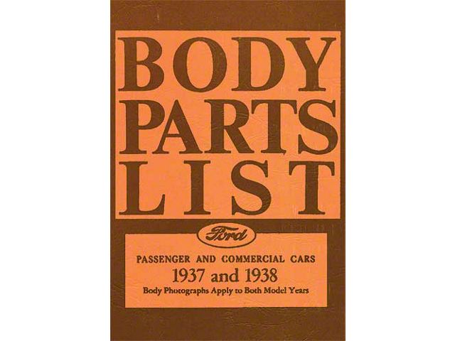 Body Parts List - 76 Pages - Ford